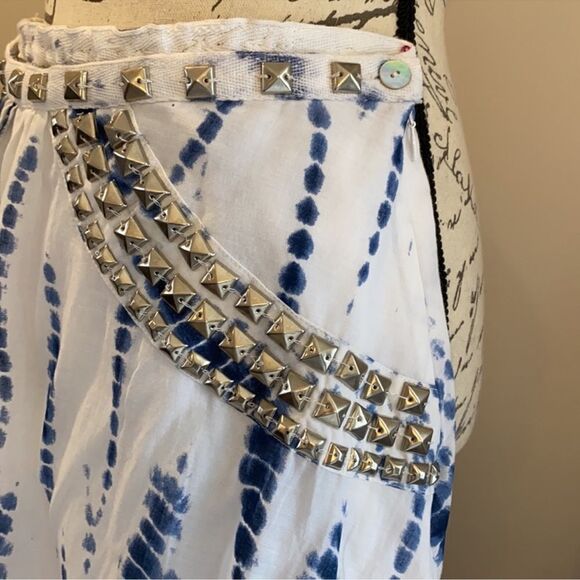 Boston Proper Embellished Tie dye skirt Size M C27 - Picture 5 of 12